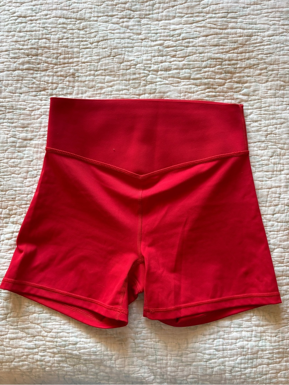 Fabletics Red High-Waist Athletic Shorts